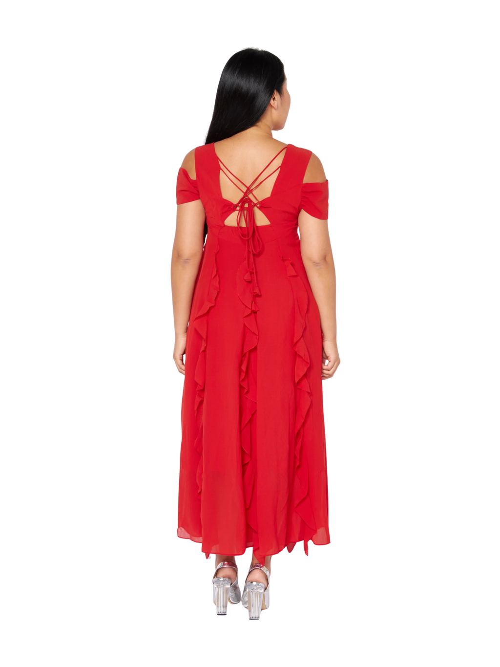 Vestido Volantes Rojo