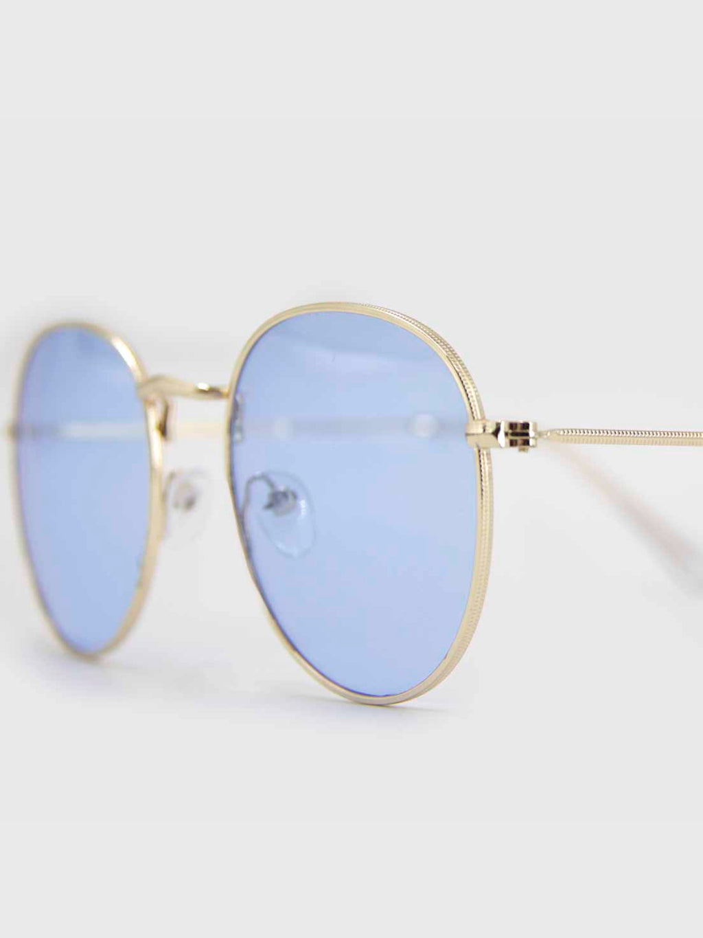 Lentes de Sol – Redondas Dorado y Azul Claro