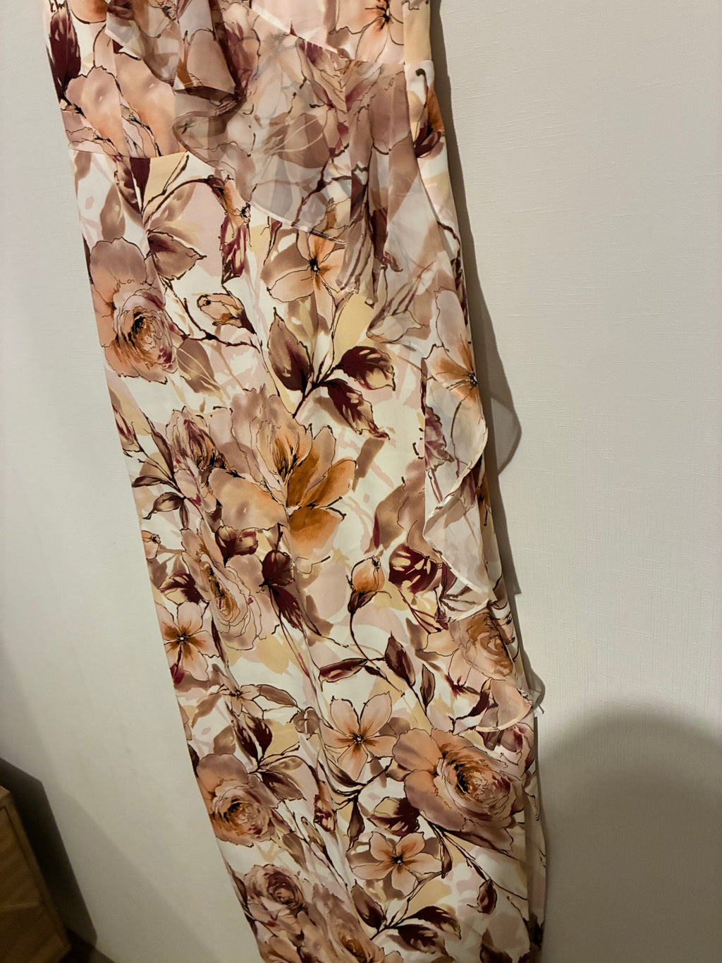 Vestido largo floral sin mangas