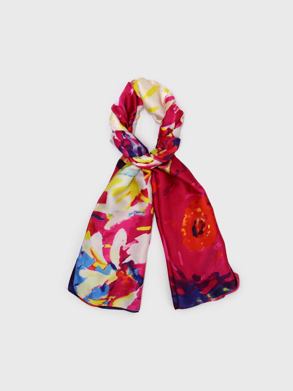 Pañuelo – Abstracto Fucsia y Amarillo